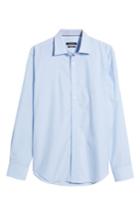 Men's Bugatchi Shaped Fit Tonal Dots Sport Shirt - Blue