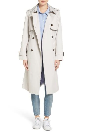 Women's London Fog Double Breasted Trench Coat - Beige