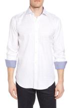 Men's Bugatchi Shaped Fit Tonal Check Sport Shirt