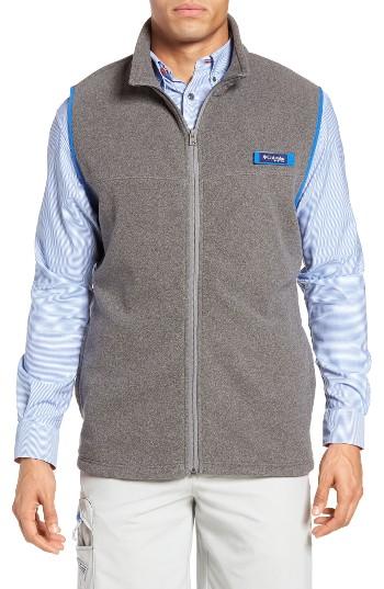 Men's Columbia Pfg Harborside Fleece Zip Vest - Blue