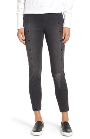 Women's Zeza B By Hue Studded High Waist Denim Leggings