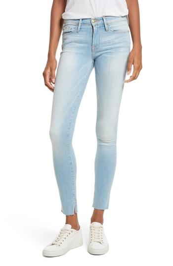 Women's Frame Le Skinny De Jeanne Raw Edge Skinny Jeans - Blue