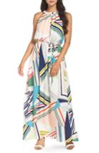 Women's Adrianna Papell Stripe Maze Pleated Maxi Dress