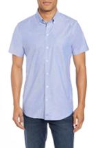 Men's Cutter & Buck Tailor Regular Fit Oxford Sport Shirt - Blue