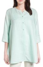 Women's Eileen Fisher A-line Organic Linen Tunic, Size - Green