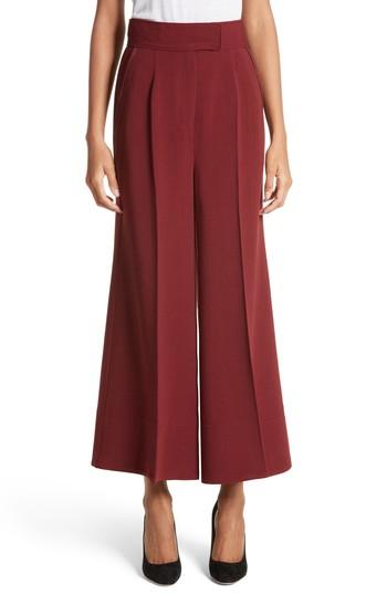 Women's Roksanda Hasani Wide Leg Pants Us / 6 Uk - Burgundy