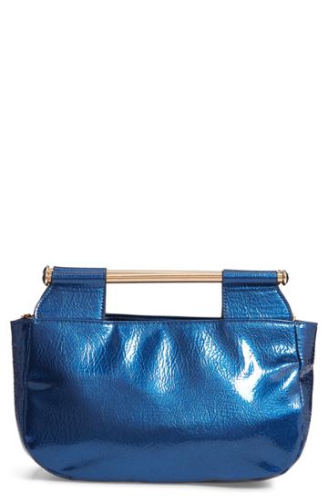 Violet Ray New York Patent Leather Crossbody Bag - Blue