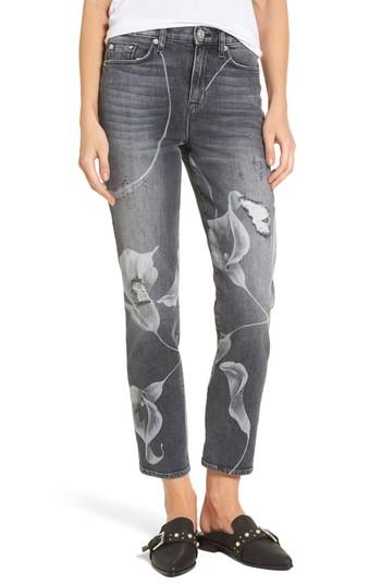 Women's Hudson Jeans Zoeey High Waist Crop Straight Leg Jeans - Black