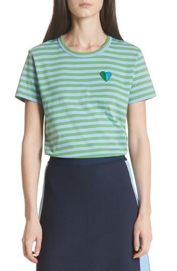Women's Tory Sport Stripe Heart Tee - Blue