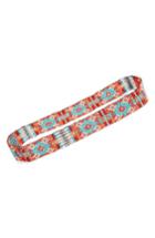 Cara Geo Seed Bead Head Wrap, Size - Red