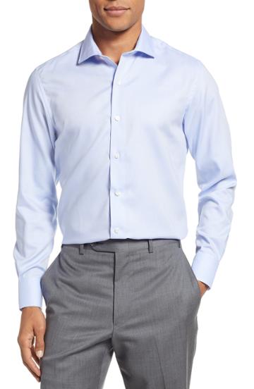 Men's Stantt Classic Fit Solid Dress Shirt - 33/34 (laguardia) - Blue