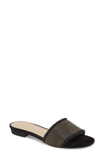 Women's Pelle Moda Bayer Embellished Slide Sandal M - Black