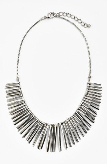 Tasha Spike Statement Necklace Silver