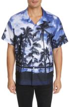 Men's Noon Goons Royal Hawaiian Print Woven Shirt - Blue