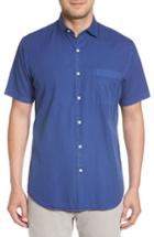 Men's Peter Millar Seaside Washed Cotton & Silk Sport Shirt