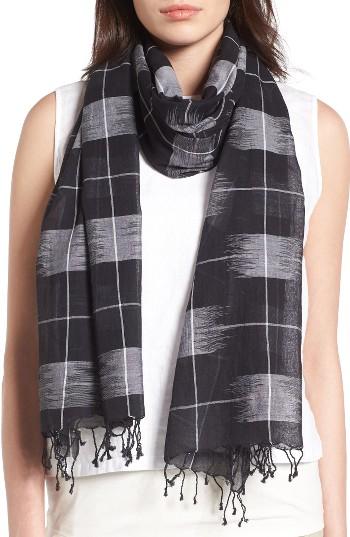 Women's Eileen Fisher Organic Cotton Scarf, Size - Black