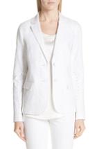 Women's Lafayette 148 New York Lavish Vangie Eyelet Linen Blazer - White