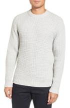 Men's Calibrate Heavyweight Mixed Knit Crewneck Sweater - Grey