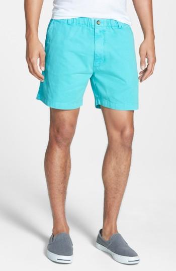 Men's Vintage 1946 'snappers' Vintage Wash Shorts - Blue