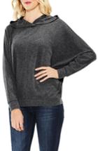 Women's Two By Vince Camuto Dolman Sleeve Brushed Jersey Hoodie, Size - Grey