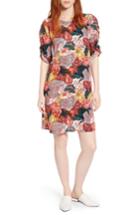 Women's Halogen Ruched Sleeve Crepe Dress - Coral