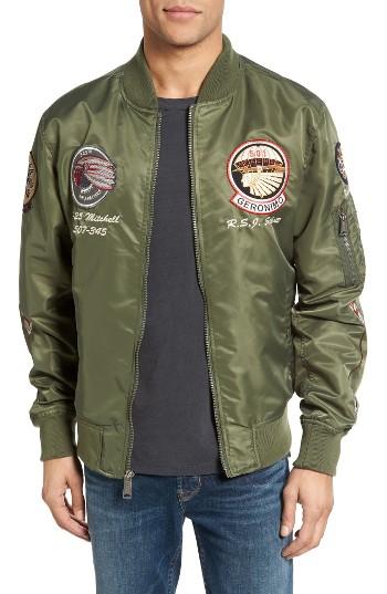 Men's Schott Nyc B-52 Bomber Jacket - Green