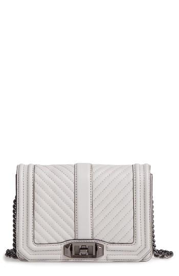 Rebecca Minkoff Small Love Leather Crossbody Bag - Metallic