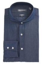Men's Michael Bastian Trim Fit Micro Foulard Dress Shirt .5 R - Blue