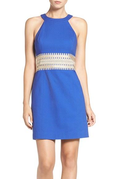 Women's Lilly Pulitzer 'ashlyn' Lace Waist Cotton Sheath Dress