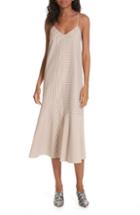 Women's Tibi Kaia Stripe Flared Midi Dress - Beige