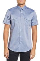 Men's Calibrate Dobby Military Shirt - Blue