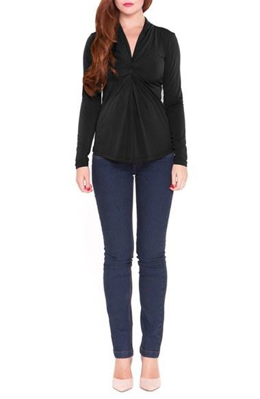Women's Olian 'dina' Maternity Top - Black