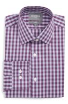 Men's Bonobos Port Grand Slim Fit Stretch Check Dress Shirt .5 32 - Purple