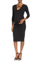 Women's Isabella Oliver Gale Ruched Maternity Dress - Black