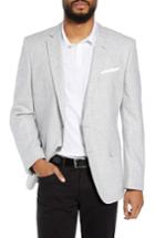 Men's Boss Hutsons Trim Fit Wool Blend Blazer R - Grey