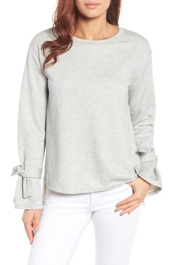 Women's Gibson Tie Sleeve Sweatshirt - Grey