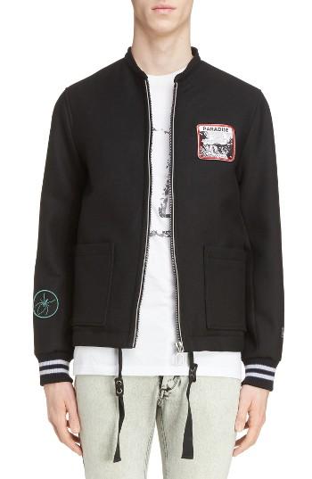 Men's Lanvin Paradise Patch Bomber Jacket