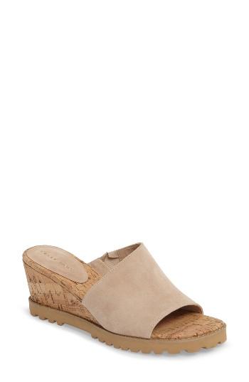 Women's Pelle Moda Roana Wedge Slide Sandal M - Beige