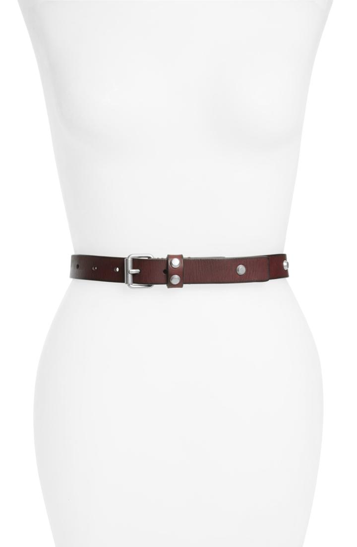 Women's Salvatore Ferragamo Prix Pebbled Leather Belt