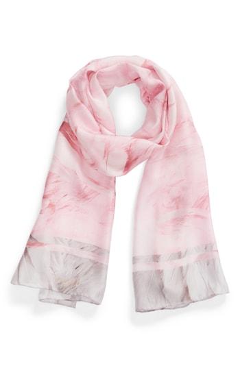 Women's Ted Baker London Angel Falls Long Silk Scarf, Size - White