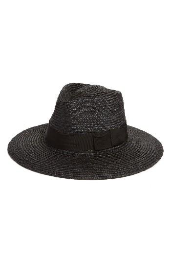 Women's Brixton 'joanna' Straw Hat - Black