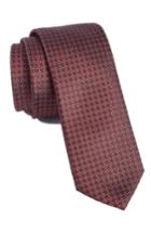 Men's Boss Medallion Silk Skinny Tie, Size - Burgundy