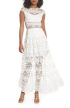 Women's Bronx And Banco Flamenco Lace Inset Gown - White