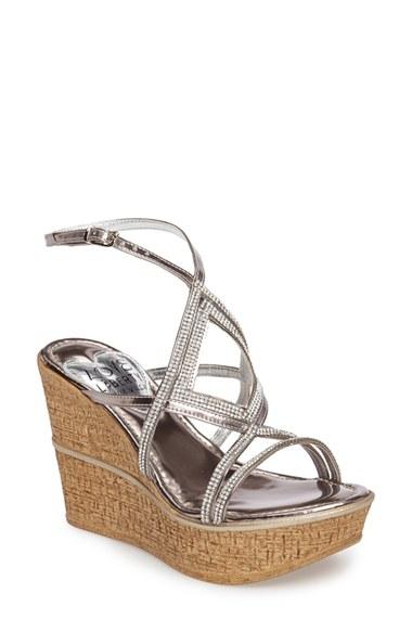 Women's Love And Liberty Selina Crystal Embellished Platform Wedge
