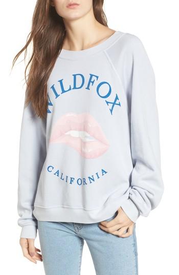 Women's Wildfox California Sommers Sweatshirt - Blue