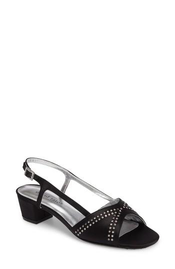 Women's David Tate Wish Slingback Sandal .5 N - Black