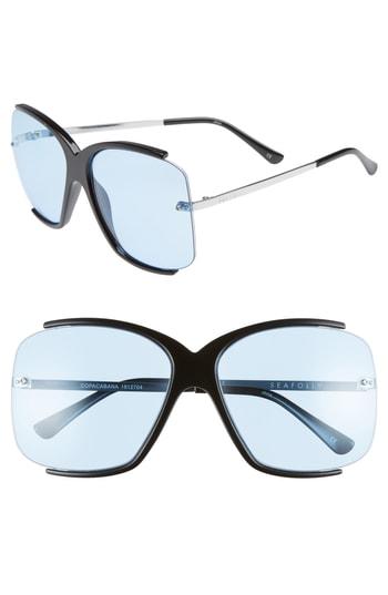 Women's Seafolly Copacabana 64mm Oversize Sunglasses - Black