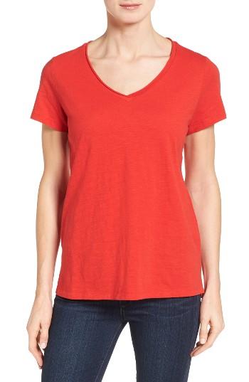 Women's Eileen Fisher Organic Cotton Tee - Red