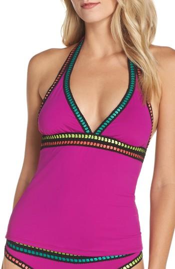Women's La Blanca Threading Along Tankini Top