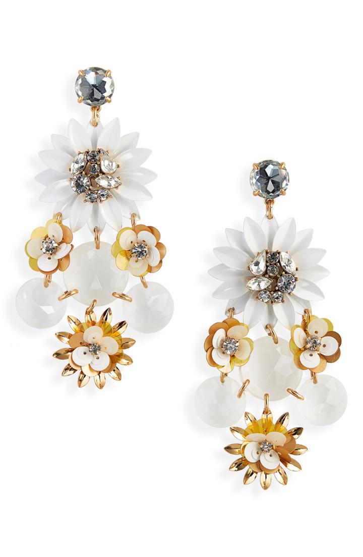 Women's J.crew Sequin Flower Earrings
